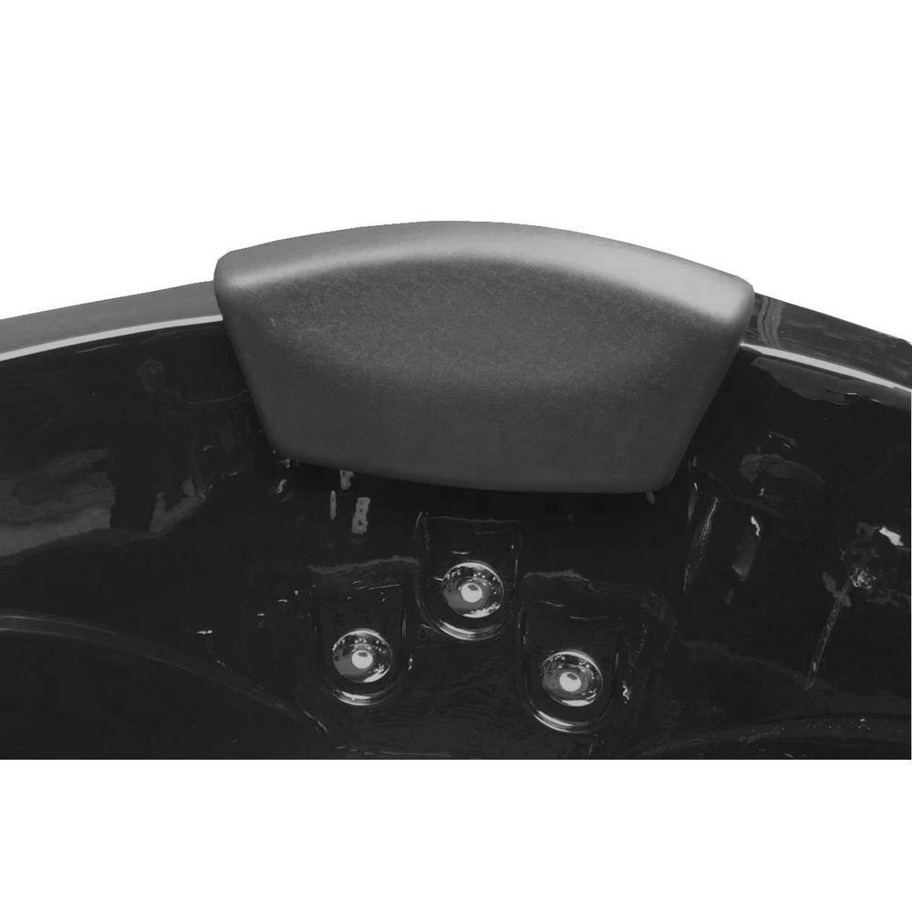 Majestic with Heater and Bluetooth 59 in. Acrylic Center Drain Corner Alcove Whirlpool Bathtub in Black - Super Arbor