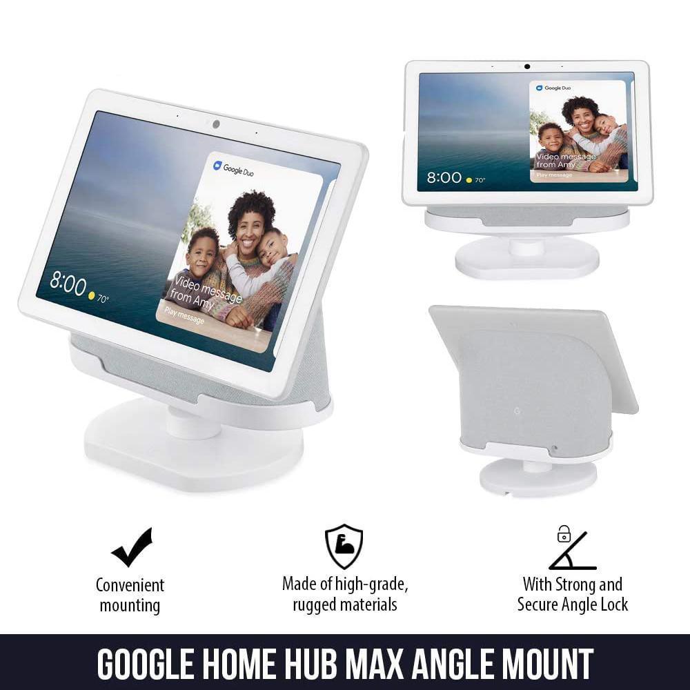 Official Made for Google Wasserstein Adjustable Stand Compatible with Google Nest Hub Max in Chalk - Super Arbor