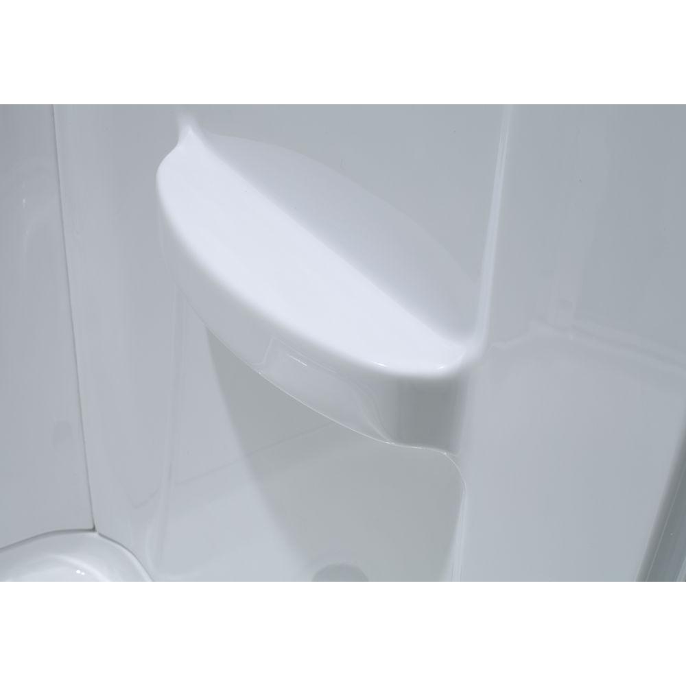 Breeze 38 in. L x 38 in. W x 76 in. H Corner Shower Kit with Reversible Sliding Door and Shower Base - Super Arbor