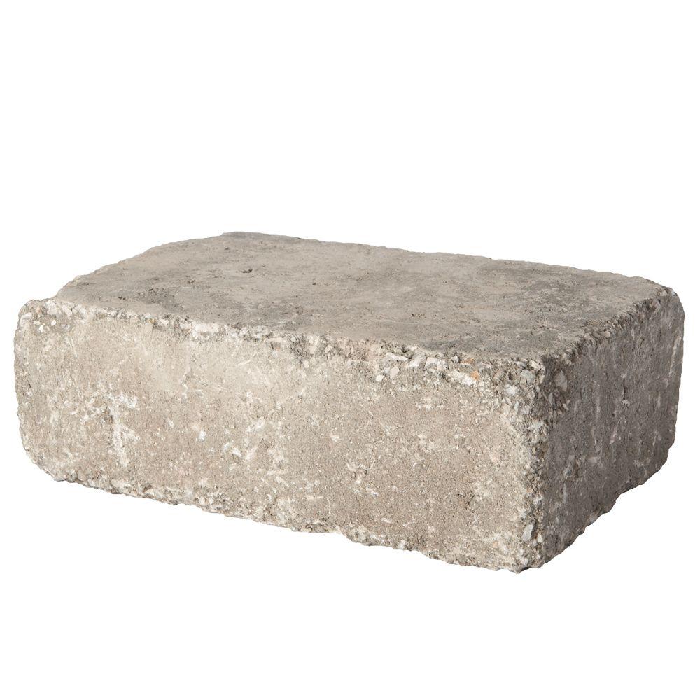 Pavestone RumbleStone Large 3.5 in. x 10.5 in. x 7 in. Greystone Concr ...