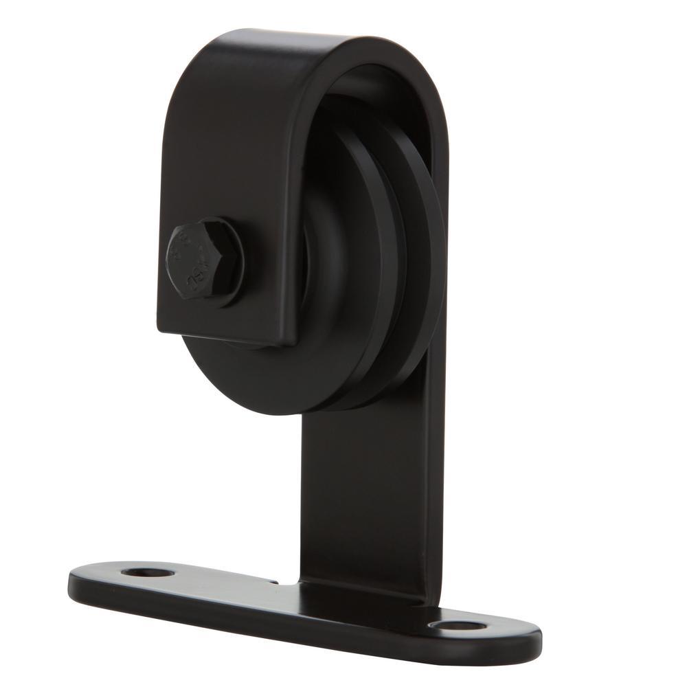 72 in. Dark Oil-Rubbed Top Mount Sliding Barn Door Track and Hardware Kit - Super Arbor