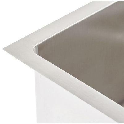 QUATRUS R15 Undermount Stainless Steel 32 in Single Bowl Kitchen Sink