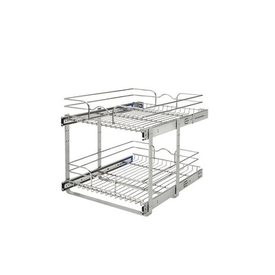 Rev-A-Shelf 17.75-in W x 19-in H 2-Tier Pull Out Metal Soft Close Baskets & Organizers