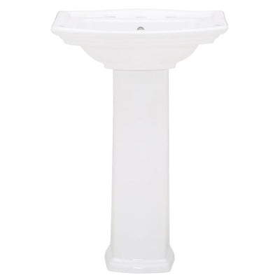 Washington 550 Vitreous China Pedestal Combo Bathroom Sink in White