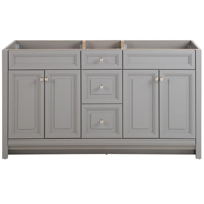Brinkhill 60 in. W x 34 in. H x 22 in. D Bath Vanity Cabinet Only in Sterling Gray - Super Arbor