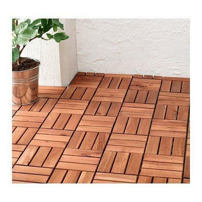 IKEA Outdoor Deck and Patio Interlocking Flooring Tiles (Brown-Stained) 902.342.26