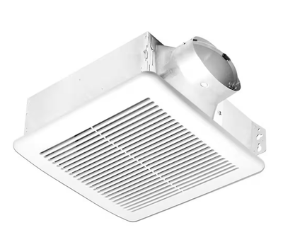 Slim Series 50-110 CFM Wall or Ceiling Bathroom Exhaust Fan with 3-Speed Adjustable High Speed Settings, ENERGY STAR