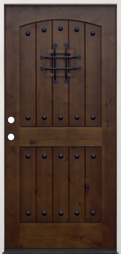Creative Entryways 36" x 80" Walnut Alder Prehung Solid Hardwood Front Door