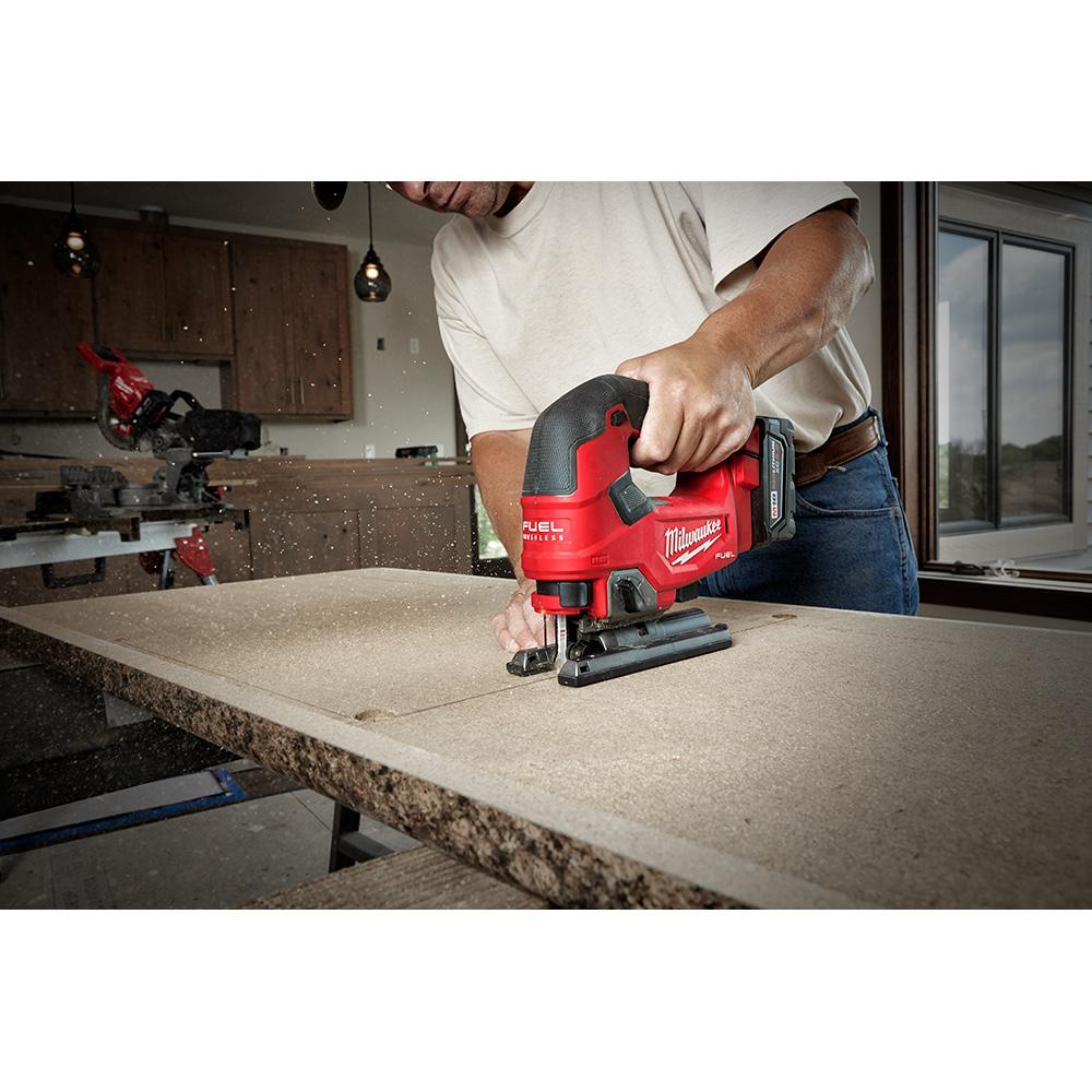 M18 FUEL 18-Volt Lithium-Ion Brushless Cordless Jig Saw Kit With (1) 5.0Ah Battery, Charger and Case