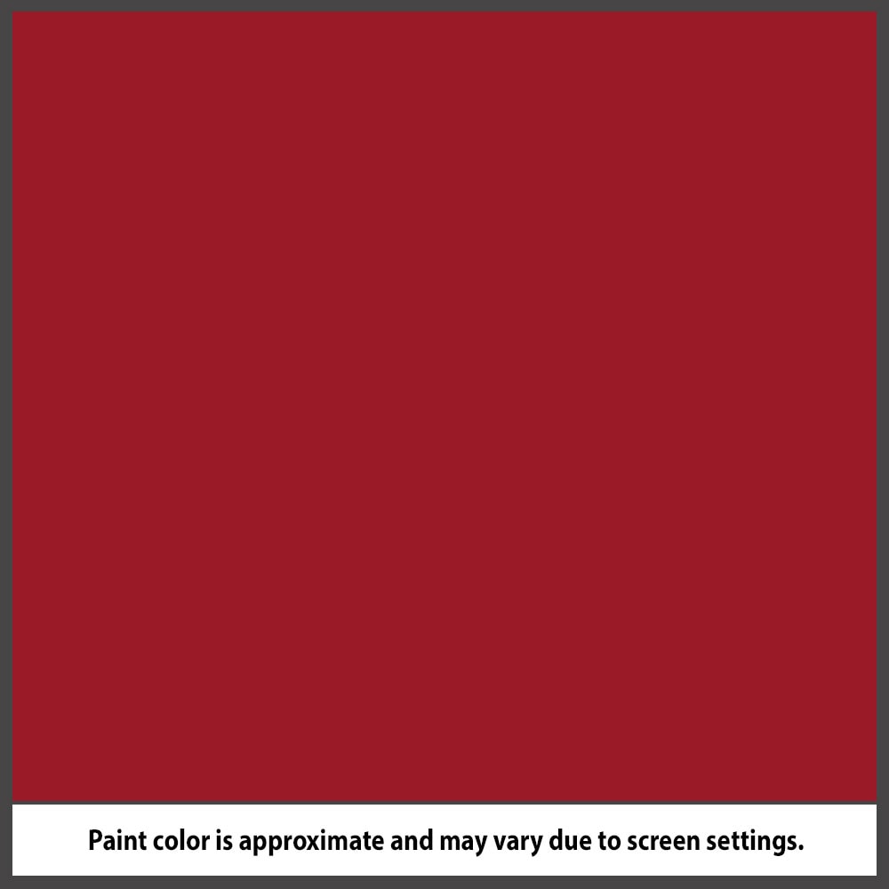 Masonite 36-in x 80-in Fiberglass Full Lite Left-Hand Inswing Roma Red Painted Prehung Single Front Door with Brickmould