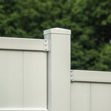 Freedom Pre-Assembled 2.832-in White Metal Bracket For Vinyl Fence 2-Pack