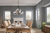 Kichler Barrington 9-Light Distressed Gray Rustic Chandelier