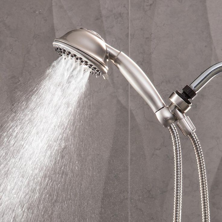 9-Spray 4.5 in. Single Wall Mount Low Flow Handheld Adjustable Shower Head in Brushed Nickel