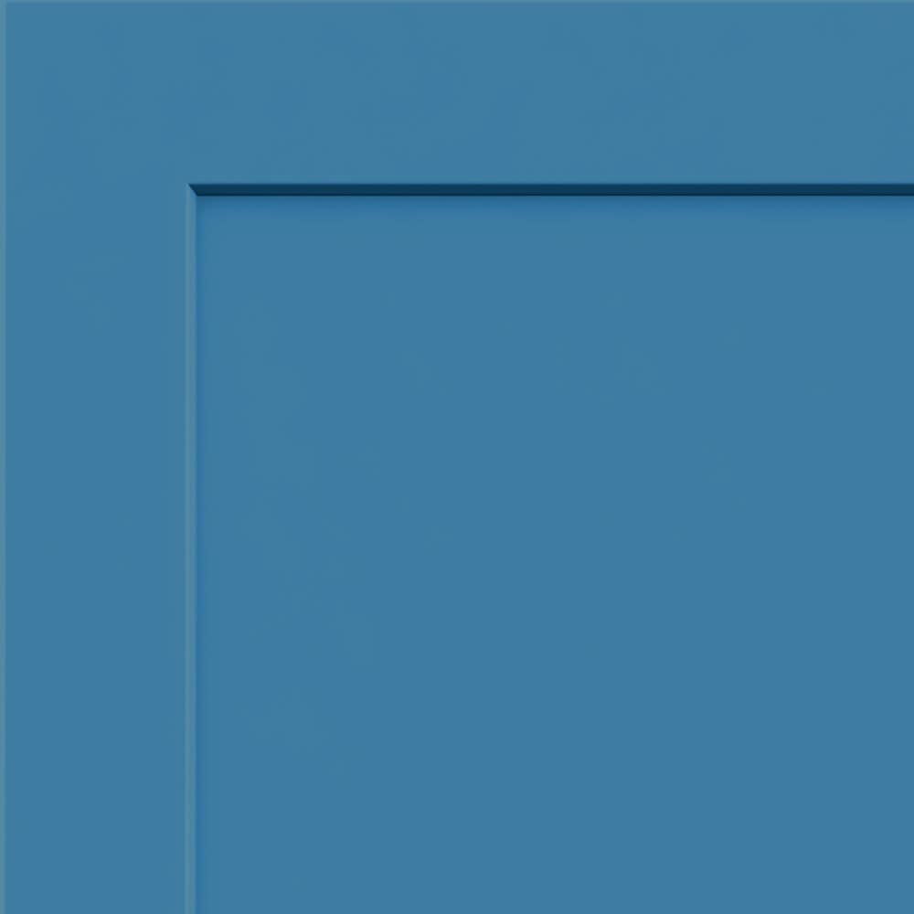 JELD-WEN Madison 24-in x 80-in Blue Heron 1-Panel Square Prefinished Molded Composite Bifold Door (Hardware Included)
