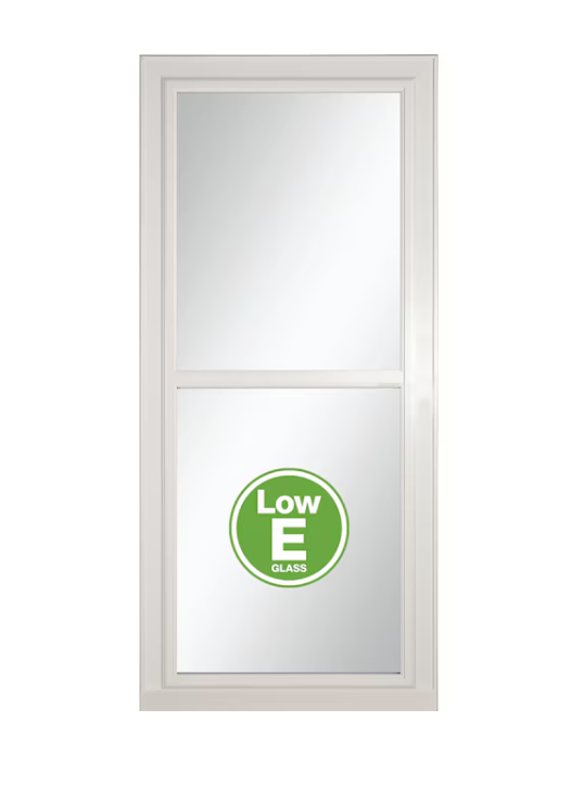 LARSON Tradewinds Selection Low-E 36-in x 96-in White Full-view Retractable Screen Aluminum Storm Door