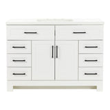 Style Selections Cauley 48-in White Single Sink Bathroom Vanity with White Cultured Marble Top