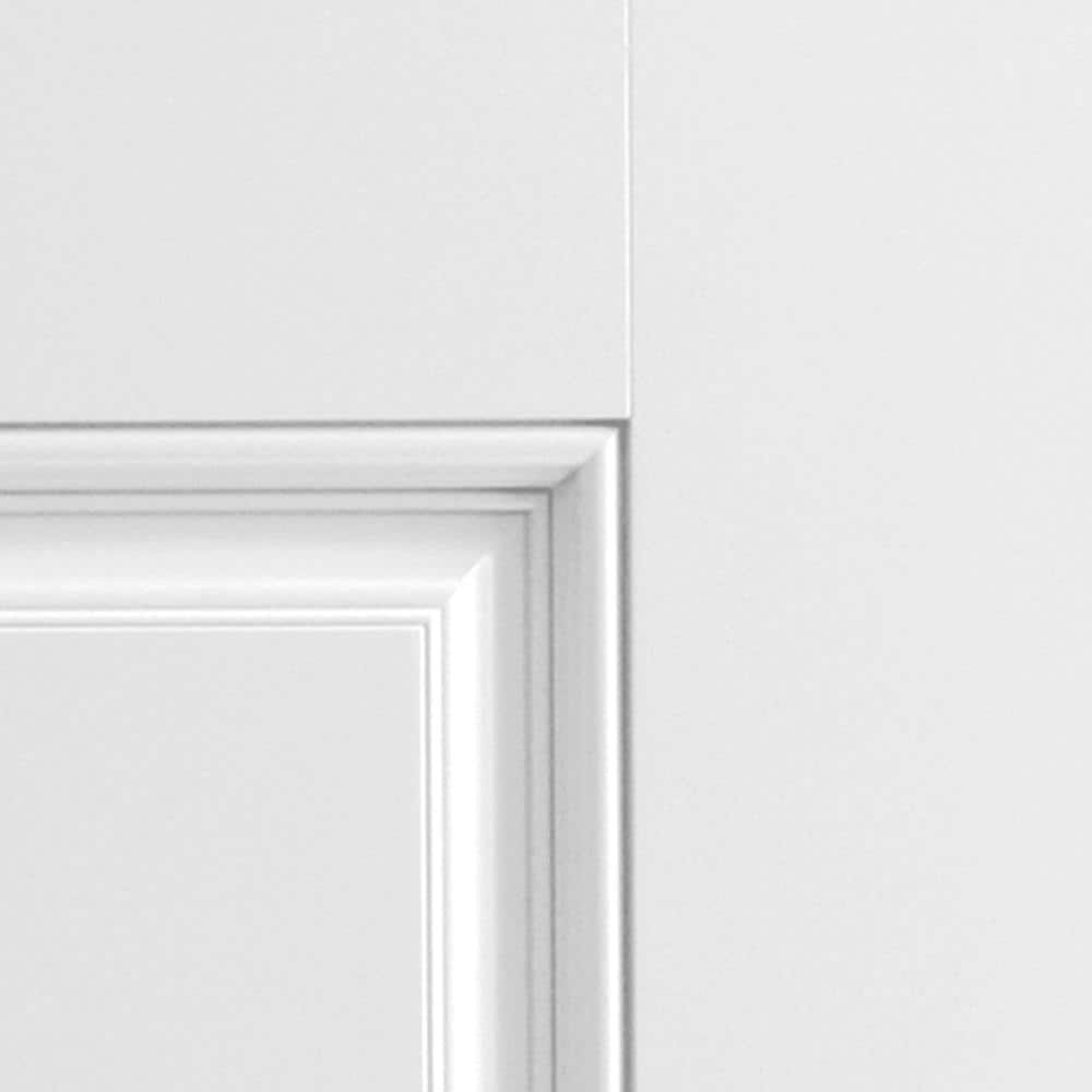 Masonite Laurel 36-in x 80-in Fiberglass Half Lite Left-Hand Inswing Peppercorn Painted Prehung Single Front Door with Brickmould