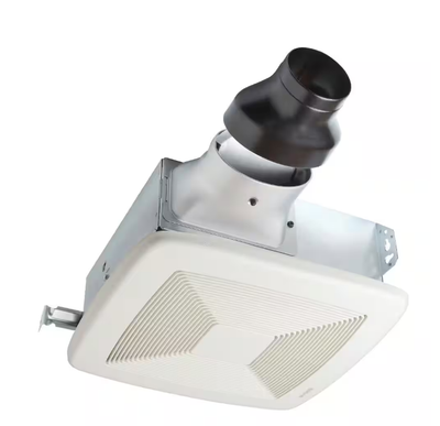 LoProfile 80 CFM Ceiling/Wall Bathroom Exhaust Fan with 4 in. Oval Duct or 3 in. Round Duct, ENERGY STAR