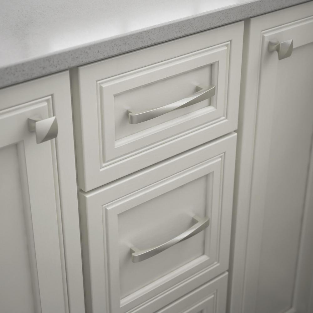 Modern Twist 5-1/16 in. (128 mm) Satin Nickel Drawer Pull - Super Arbor