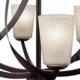 Kichler Layla 6-Light Antique Bronze Modern/Contemporary Chandelier