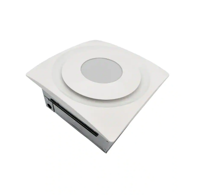 Slim Fit 120 CFM Quiet Bathroom Exhaust Fan with 10-Watt 4000K LED Light Ceiling or Wall Mount White