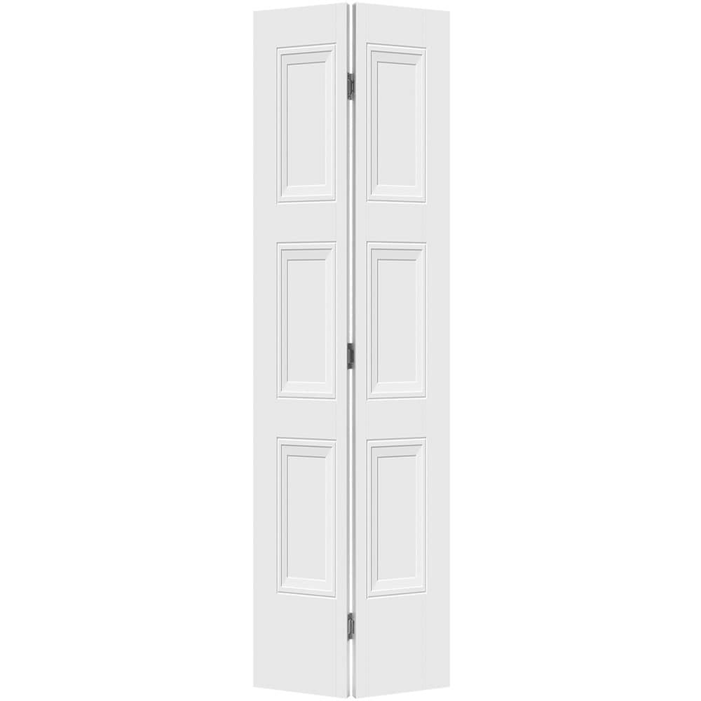 Masonite Livingston 24-in x 80-in Primed 3-Panel Square Molded Composite Bifold Door, Hollow Core (Hardware Included)