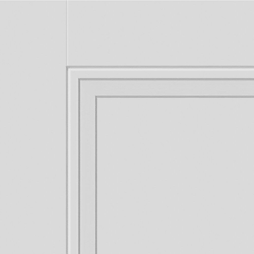 Masonite Livingston 24-in x 80-in Primed 3-Panel Square Molded Composite Bifold Door, Hollow Core (Hardware Included)