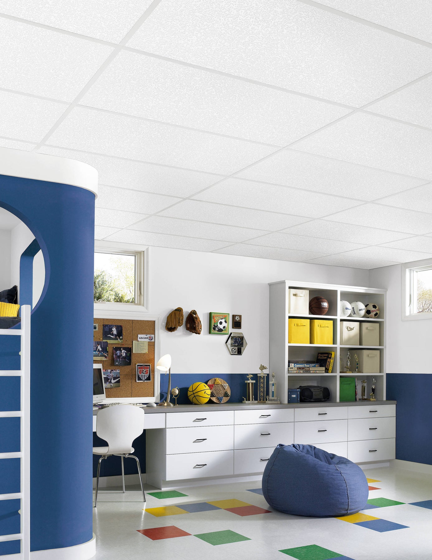 Random Fissure Ceiling Armstrong Ceilings 48-in x 24-in Random Fissured Fiberglass Contractor ...