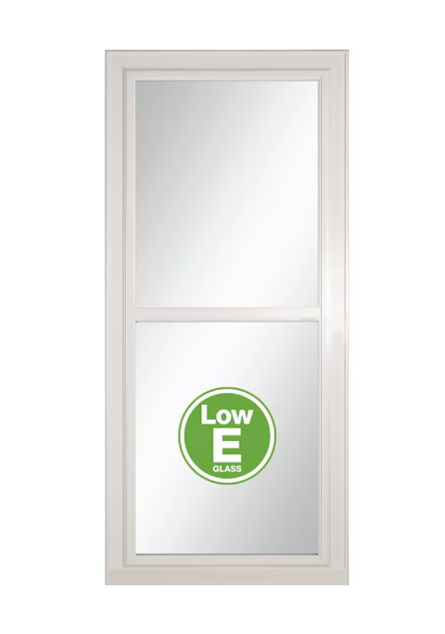 LARSON Tradewinds Selection Low-E 36-in x 81-in White Full-view Retractable Screen Aluminum Storm Door