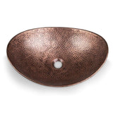 Monarch Abode 19 in. Hand Hammered Harbor Vessel Bathroom Sink in Pure Copper