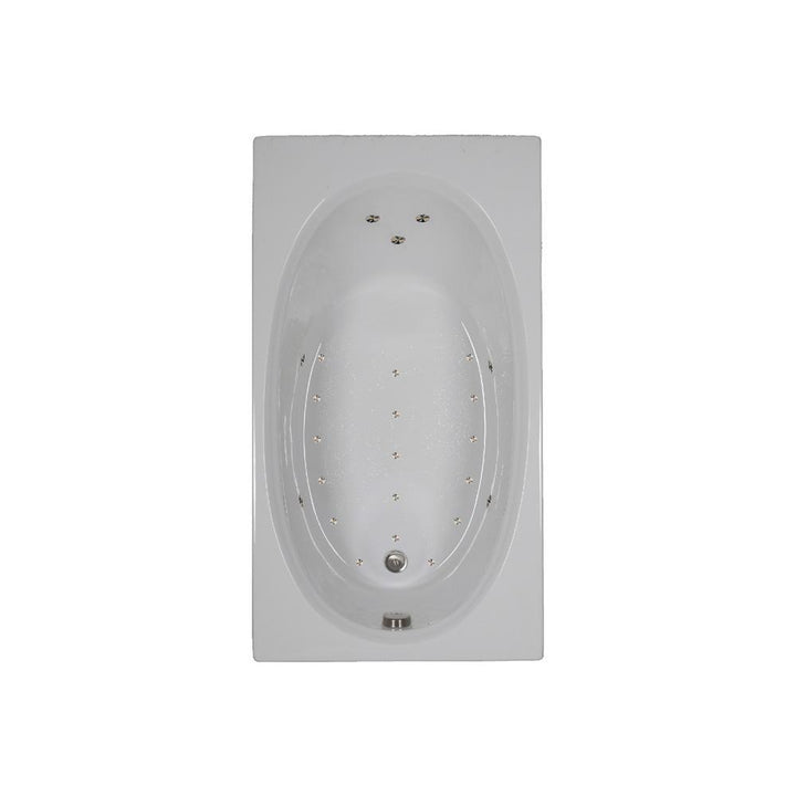 60 in. Rectangular Drop-in Air Bathtub in Biscuit - Super Arbor