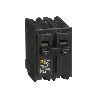 Square D Homeline 20-Amp 2-Pole Standard Trip Circuit Breaker