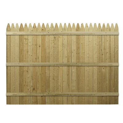 Severe Weather Barrette 6-ft H x 8-ft W Pressure Treated Spruce Pine Fir Gothic Wood Fence Panel