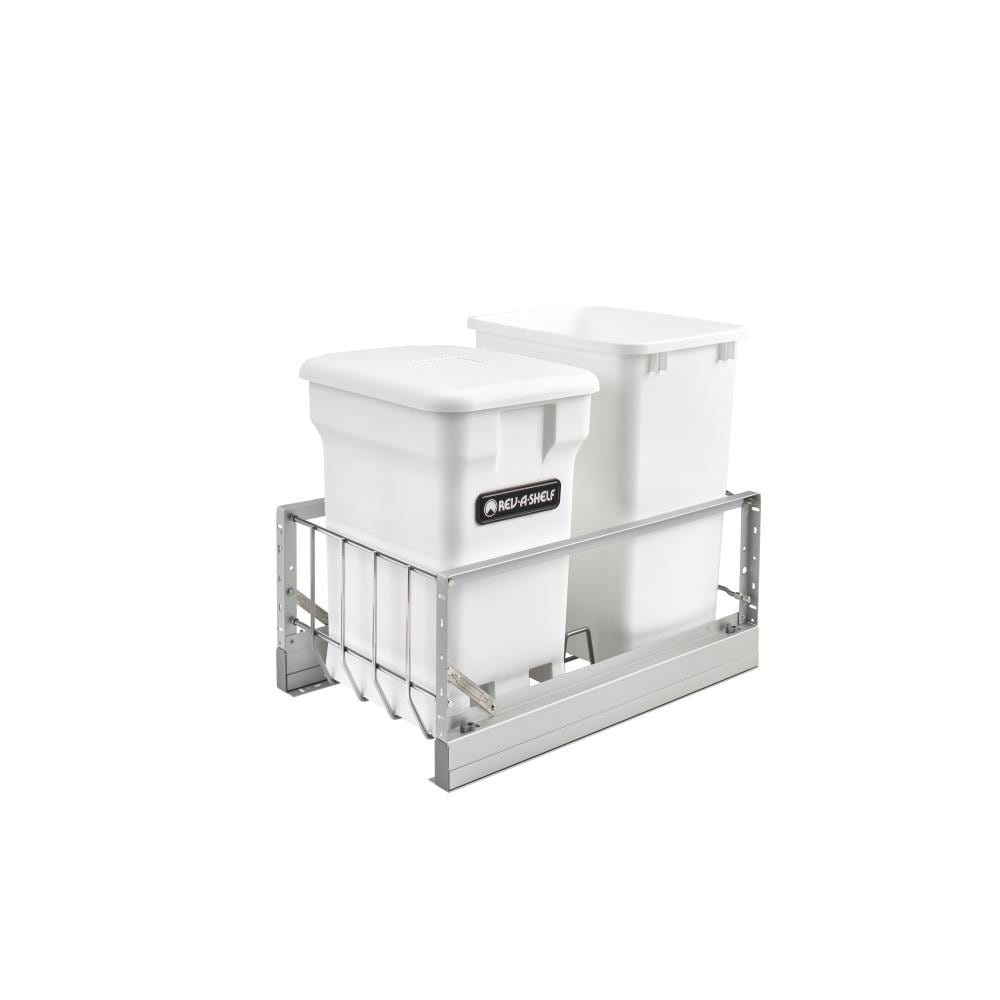 Rev-A-Shelf 35-Quart Plastic Soft-Close Pull-Out Trash & Compost Bin ...
