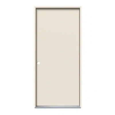 Commander® 32"W x 80"H Primed Steel Flush Exterior Door System - Right Inswing