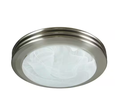 Yorkshire Decorative 80 CFM Bathroom Ventilation Exhaust Fan with Lighting in Brushed Nickel