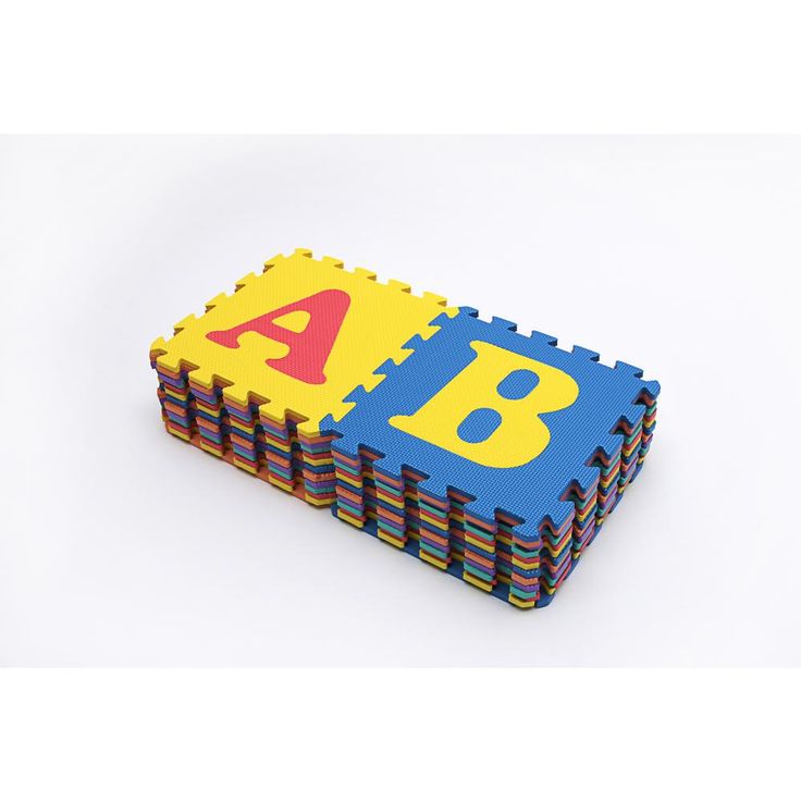 TrafficMASTER Multi-Color 12 in. x 12 in. x 0.43 in. ABC Playroom Floo ...