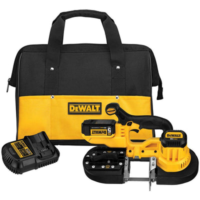 20-Volt MAX Lithium-Ion Cordless Band Saw Kit with Battery 5Ah, Charger and Contractor Bag