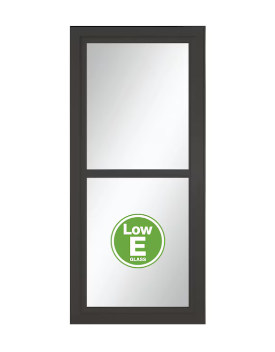 LARSON Tradewinds Selection Low-E 36-in x 81-in Peregrine (Graphite) Full-view Retractable Screen Aluminum Storm Door