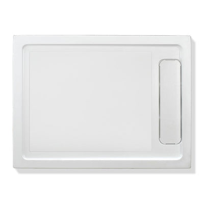 32 in. W x 48 in. L Alcove Shower Pan Base with Reversible Drain in White - Super Arbor