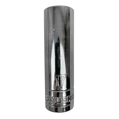 Husky 1/2 in. Drive 17 mm 12-Point Metric Deep Socket