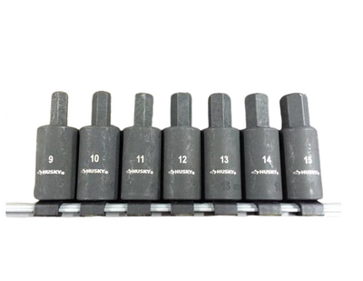 12 in. Drive Hex Bit Impact Socket Set MM (7-Piece)