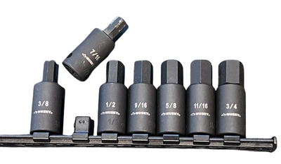 12 in. Drive Hex Bit Impact Socket Set SAE (7-Piece)