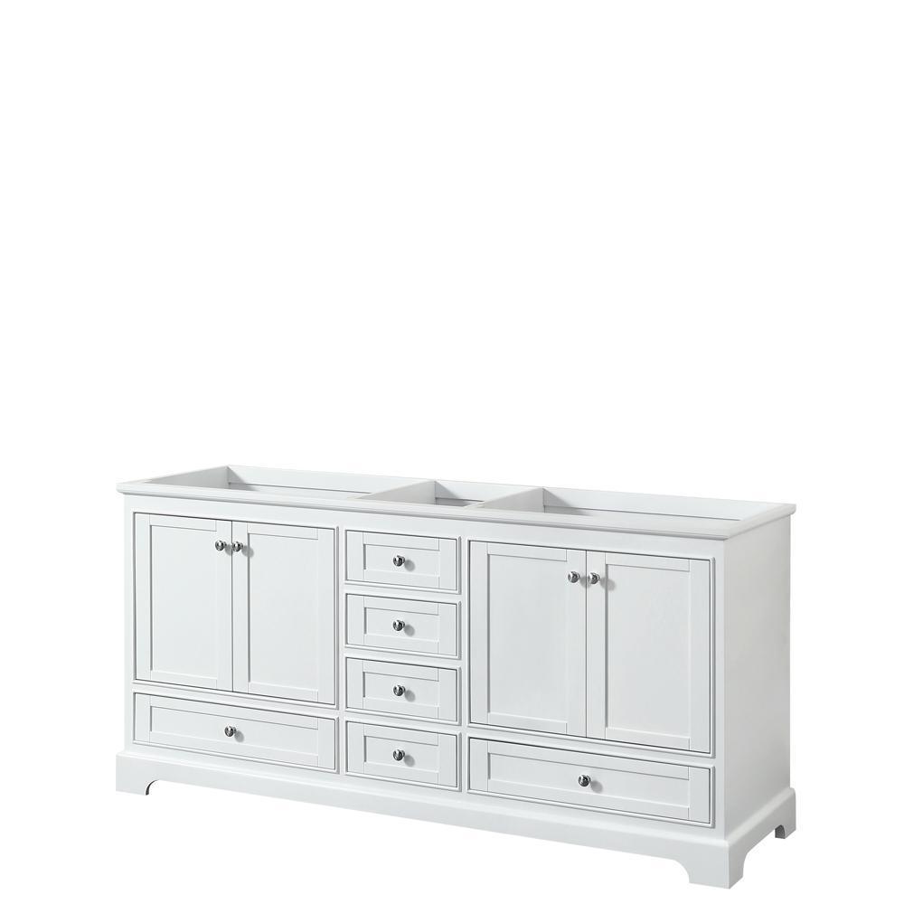 Deborah 79 in. W x 21.625 in. D Vanity Cabinet in White - Super Arbor