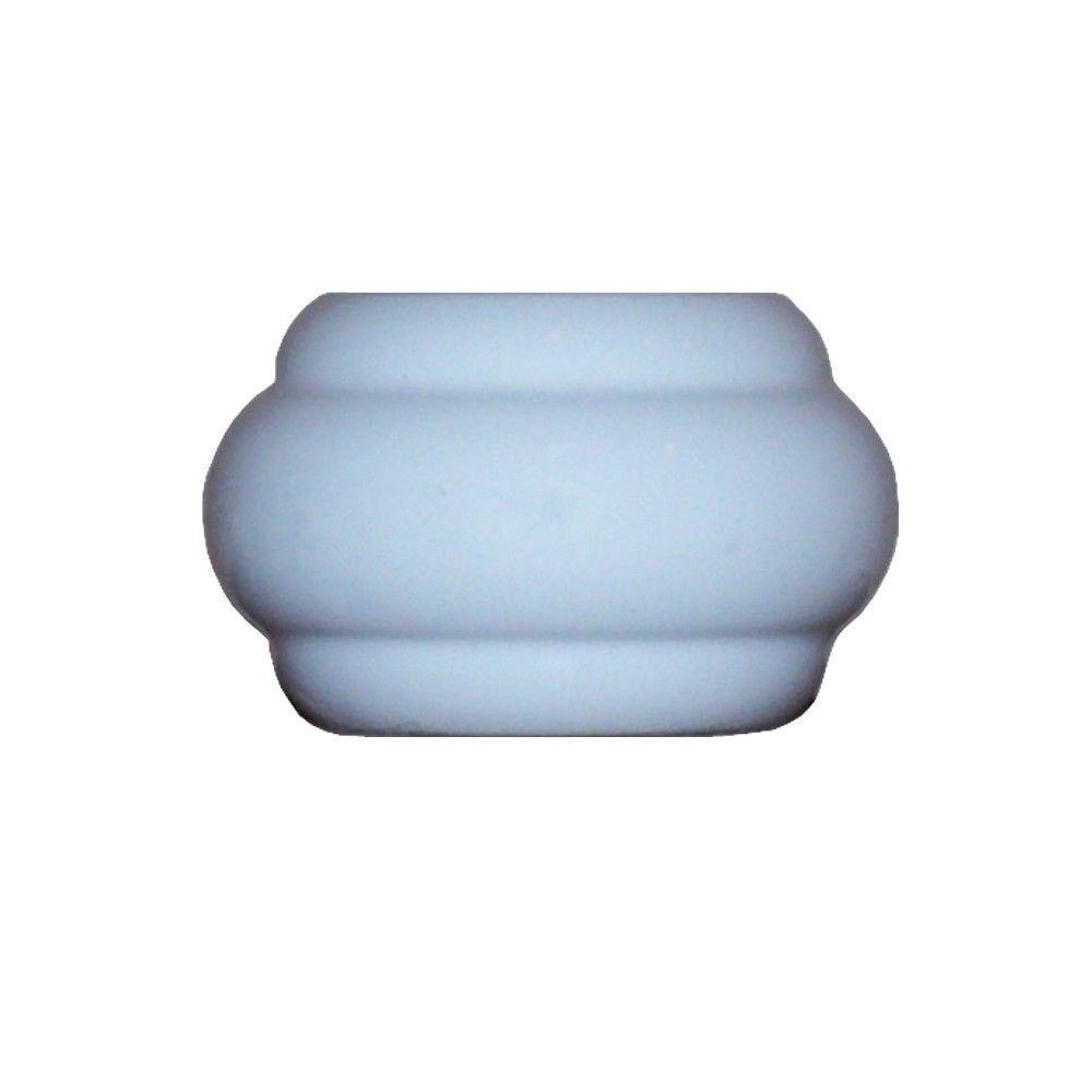 A single green leaf against a white background.