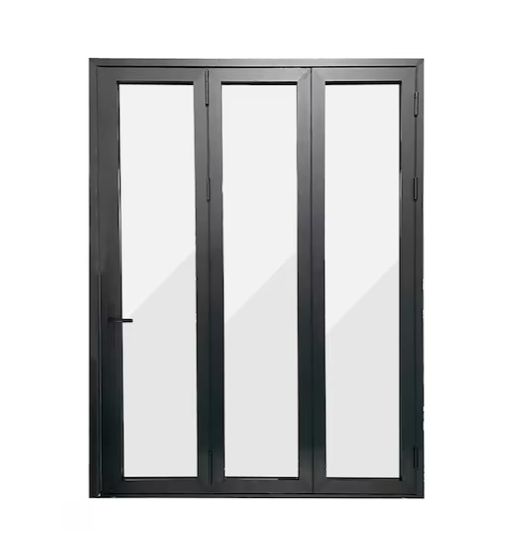 Eris Bifold Doors 72-in x 80-in 3-in Low-e Argon Black Aluminum Folding Left-Hand Outswing Patio Door