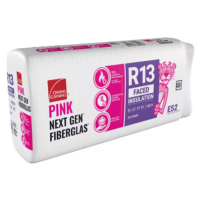 Owens Corning R-13 Kraft Faced Fiberglass Insulation Batts 3.5 in. x 23 in. x 93 in. (5 Bags)