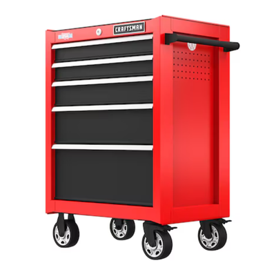 CRAFTSMAN 2000 Series 26-in W x 36.5-in H 5-Drawer Steel Rolling Tool Cabinet (Red)