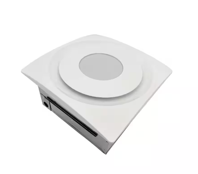 Slim Fit 90 CFM Quiet Bathroom Exhaust Fan with 10-Watt 4000K LED Light Ceiling or Wall Mount White