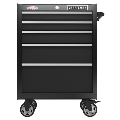 CRAFTSMAN 2000 Series 26.5-in W x 37.5-in H 5-Drawer Steel Rolling Tool Cabinet (Black)